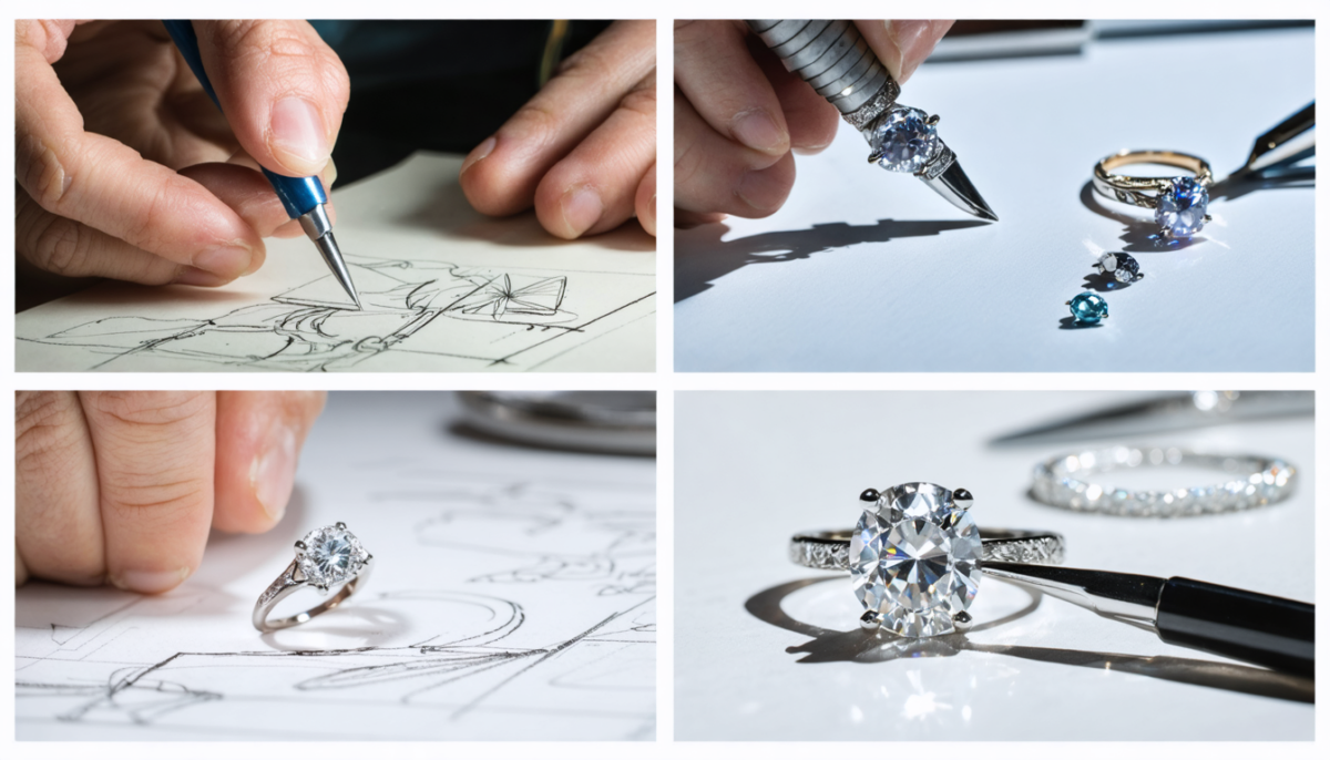 découvrez notre guide complet pour concevoir votre bague sur mesure, étape par étape, et créez un bijou unique qui reflète parfaitement votre style.