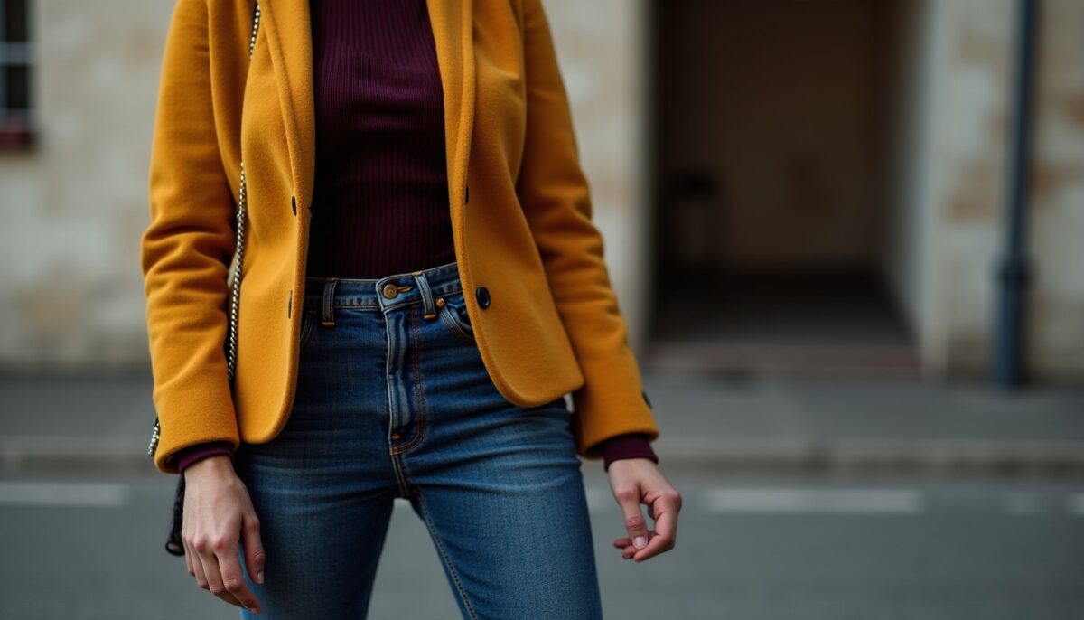 Style automnal élégant : marier doudoune, jean, bottines et maille avec élégance